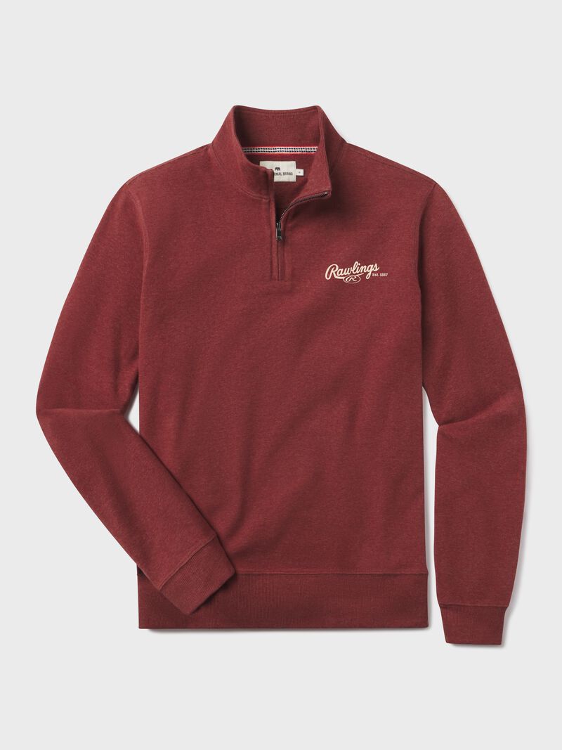 Rawlings x The Normal Brand Puremeso Weekend Quarter Zip, Maroon