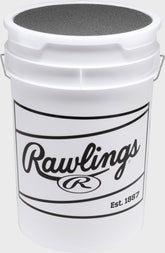 Rawlings 6-Gallon Bucket of R100-PC Pro Comp Hich School Practice Baseballs , Bucket with 24 Balls