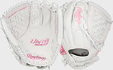 Liberty Advanced Color Series 12 in Fastpitch Glove, White/Pink