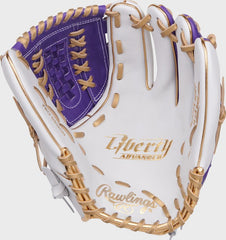 Liberty Advanced Color Series 12.5 in Fastpitch Glove, White/Purple