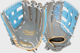 Liberty Advanced Color Series 12.75 in Outfield Glove, Gray/Columbia Blue
