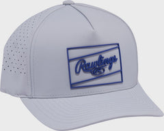 Rawlings Gray Laser Performance Patch Snapback Hat