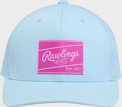 Rawlings Light Blue Performance Curved Bill Snapback Hat