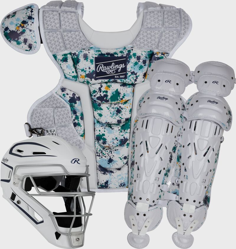 Limited Edition Mach Navy Spatter Catcher's Gear Set, Adult, Intermediate, Youth