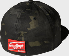 Rawlings Black Clover Diamond MultiCam Fitted Hat