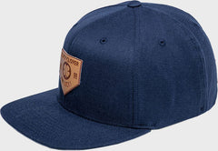 Rawlings Black Clover Leather Patch Flat Bill Hat