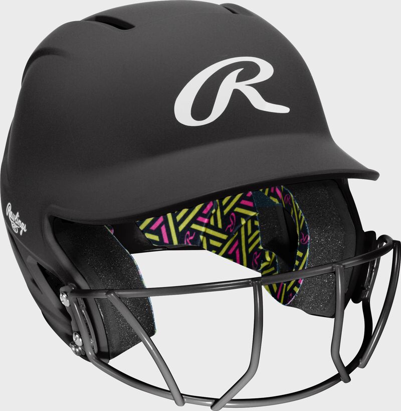 Rawlings CoolFlo Max Highlighter Youth Batting Helmet with Face Guard
