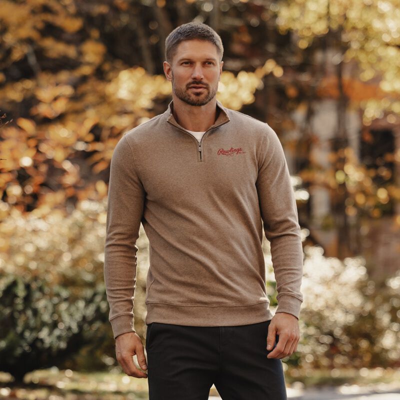 Rawlings x The Normal Brand Puremeso Weekend Quarter Zip, Khaki
