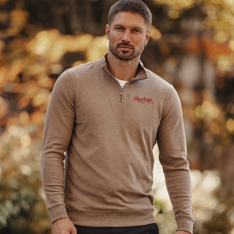 Rawlings x The Normal Brand Puremeso Weekend Quarter Zip, Khaki