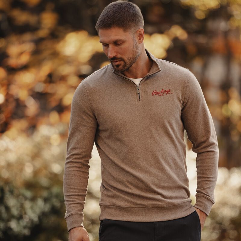 Rawlings x The Normal Brand Puremeso Weekend Quarter Zip, Khaki