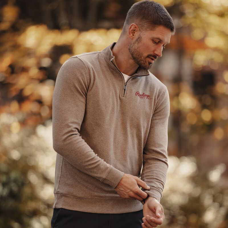 Rawlings x The Normal Brand Puremeso Weekend Quarter Zip, Khaki
