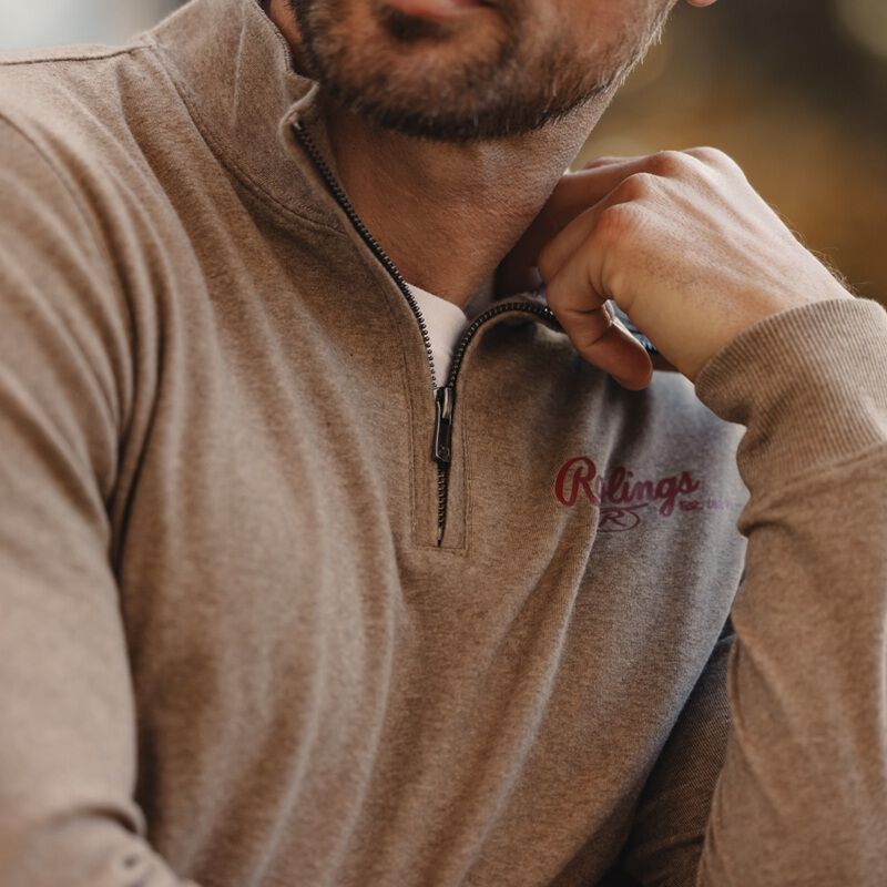 Rawlings x The Normal Brand Puremeso Weekend Quarter Zip, Khaki