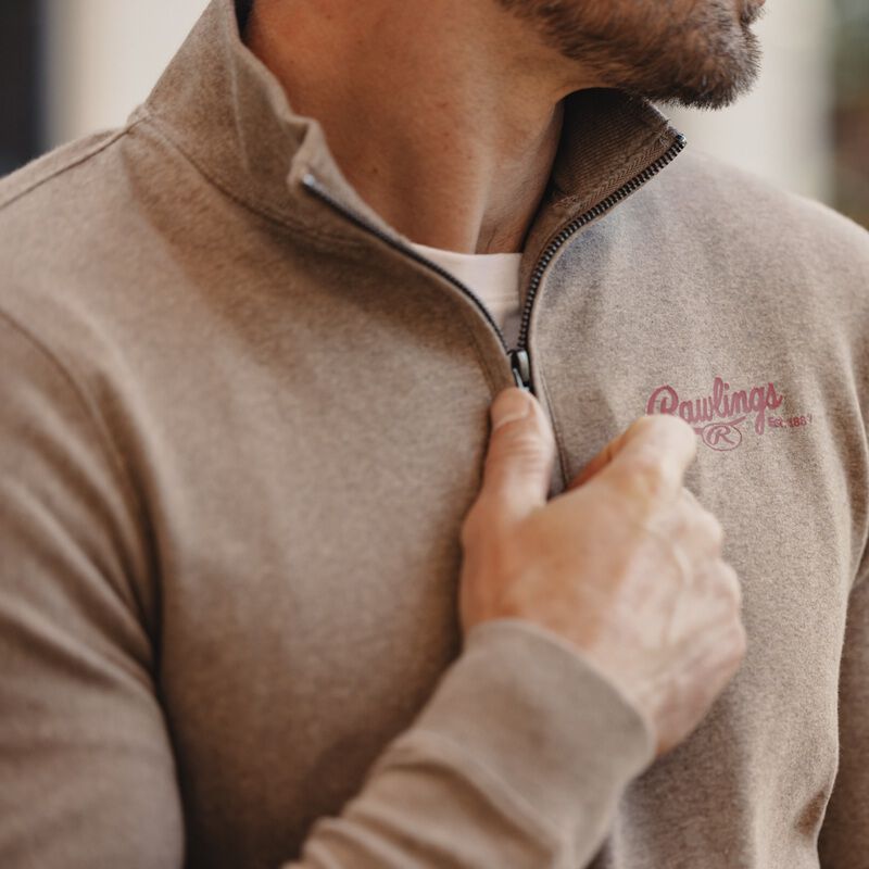 Rawlings x The Normal Brand Puremeso Weekend Quarter Zip, Khaki