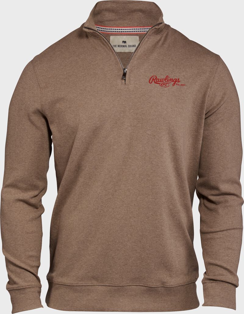 Rawlings x The Normal Brand Puremeso Weekend Quarter Zip, Khaki