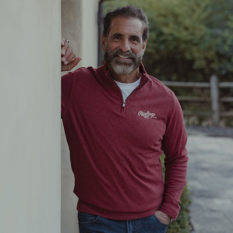 Rawlings x The Normal Brand Puremeso Weekend Quarter Zip, Maroon