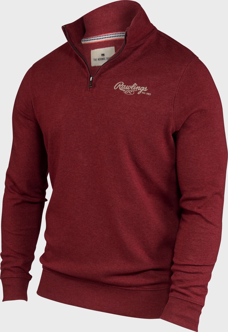 Rawlings x The Normal Brand Puremeso Weekend Quarter Zip, Maroon