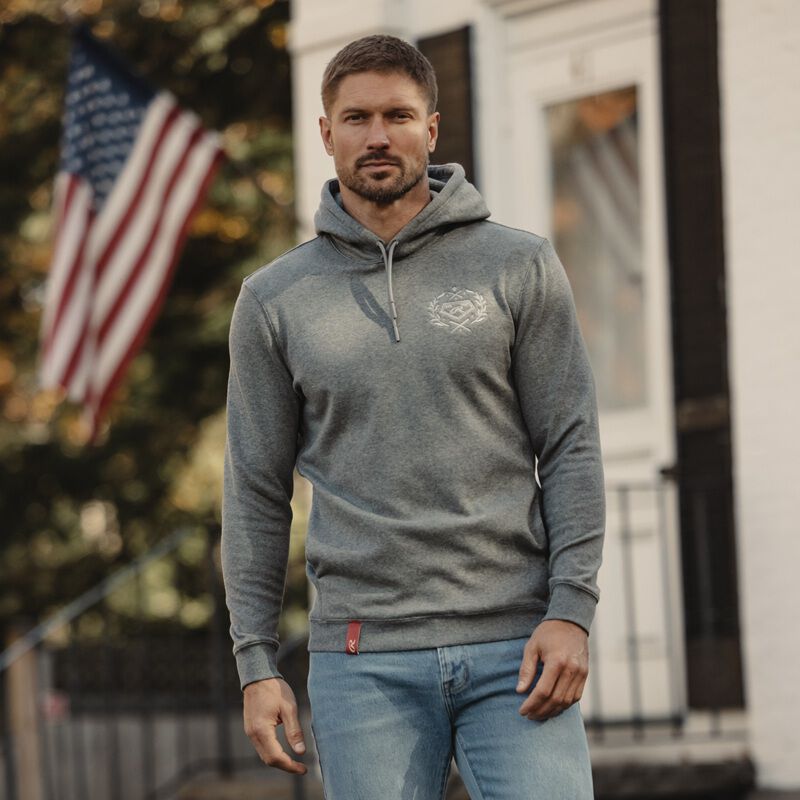Rawlings x The Normal Brand Puremeso Fleece Hoodie, Athletic Grey