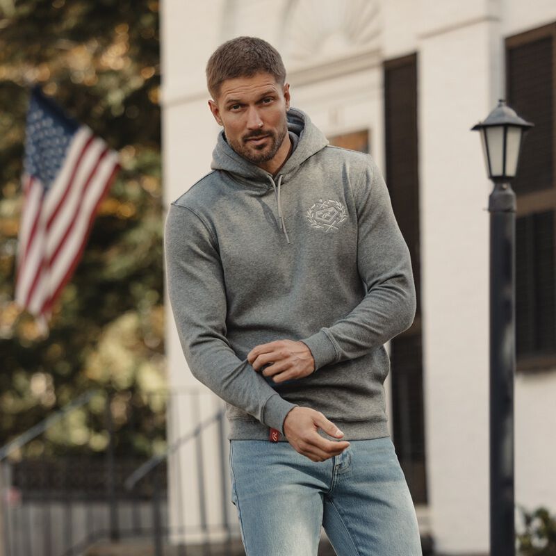 Rawlings x The Normal Brand Puremeso Fleece Hoodie, Athletic Grey