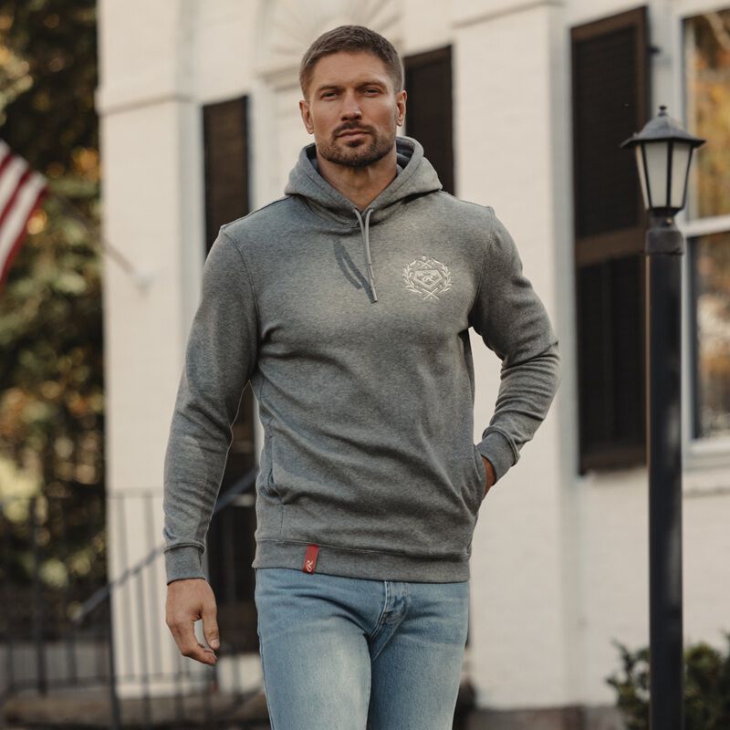 Rawlings x The Normal Brand Puremeso Fleece Hoodie, Athletic Grey