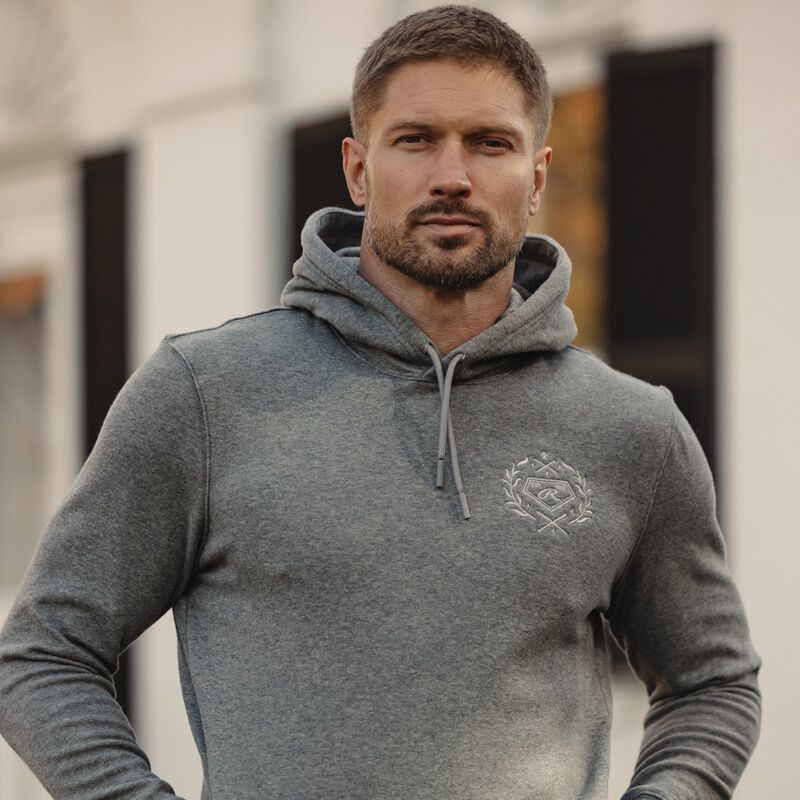 Rawlings x The Normal Brand Puremeso Fleece Hoodie, Athletic Grey