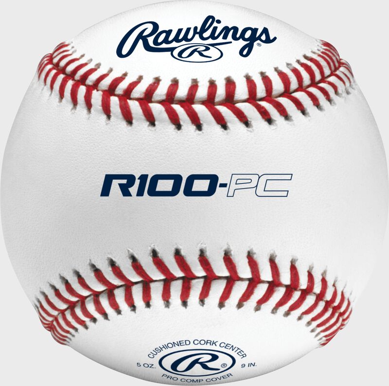 Rawlings 6-Gallon Bucket of R100-PC Pro Comp Hich School Practice Baseballs , Bucket with 24 Balls
