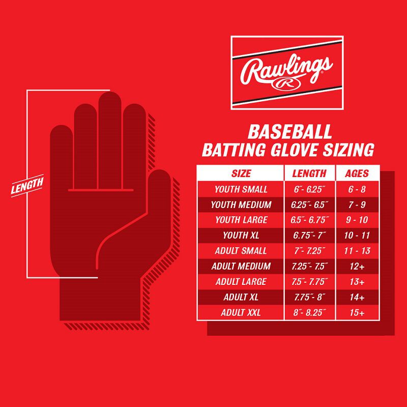Rawlings Workhorse Columbia Blue/Orange Youth Fun Burst Batting Gloves
