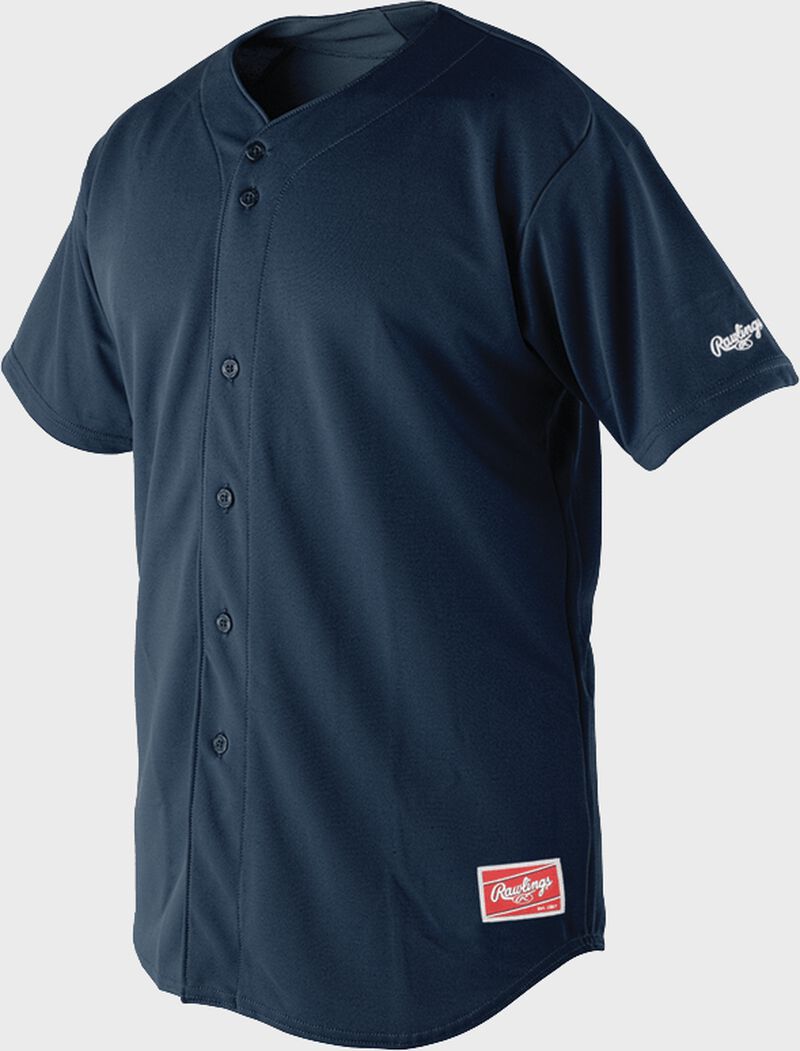 Short Sleeve Full Button Front Jersey, Adult & Youth