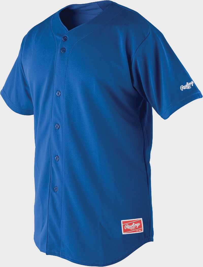 Short Sleeve Full Button Front Jersey, Adult & Youth