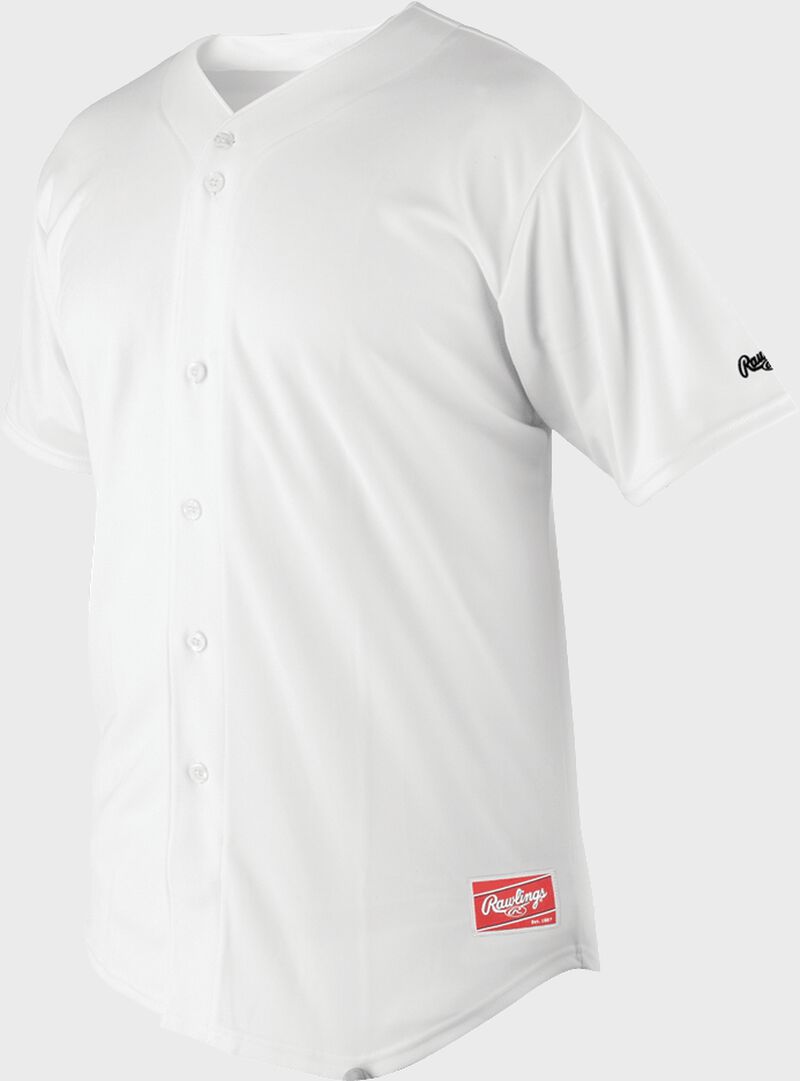 Short Sleeve Full Button Front Jersey, Adult & Youth