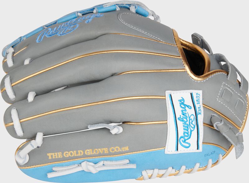 Liberty Advanced Color Series 12 in Fastpitch Glove, Gray/Columbia Blue