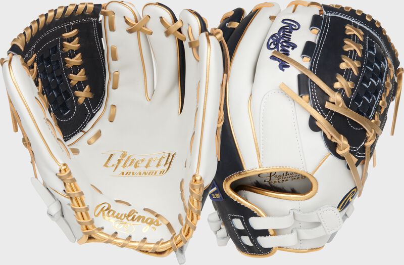Liberty Advanced Color Series 12.5 in Fastpitch Glove, White/Royal