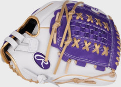 Liberty Advanced Color Series 12.5 in Fastpitch Glove, White/Purple