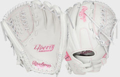 Liberty Advanced Color Series 12.5 in Fastpitch Glove, White/Pink
