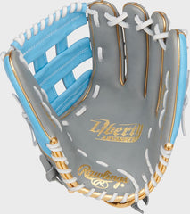 Liberty Advanced Color Series 12.75 in Outfield Glove, Gray/Columbia Blue