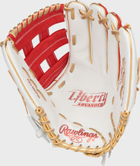 Liberty Advanced Color Series 12.75 in Outfield Glove, White/Scarlet, Left