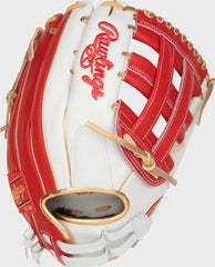 Liberty Advanced Color Series 12.75 in Outfield Glove, White/Scarlet, Left