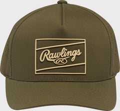 Rawlings Dark Green Laser Performance Patch Snapback Hat