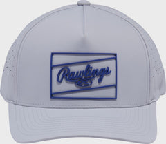 Rawlings Gray Laser Performance Patch Snapback Hat