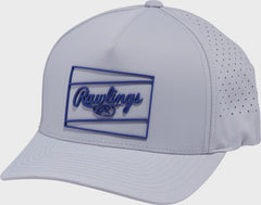 Rawlings Gray Laser Performance Patch Snapback Hat
