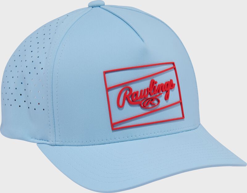 Rawlings Light Blue Laser Performance Patch Snapback Hat