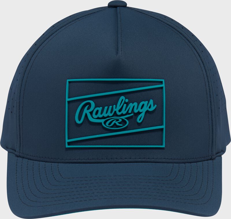 Rawlings Navy Laser Performance Patch Snapback Hat