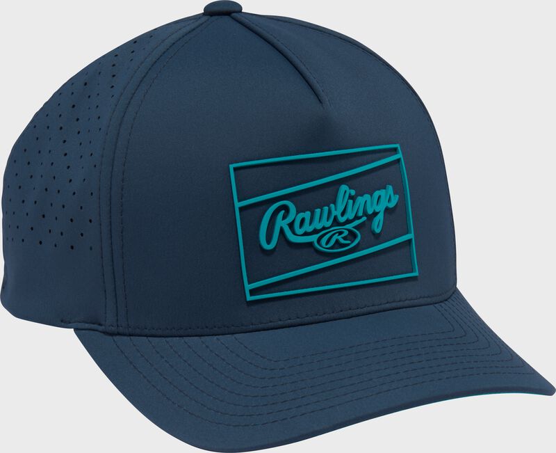 Rawlings Navy Laser Performance Patch Snapback Hat