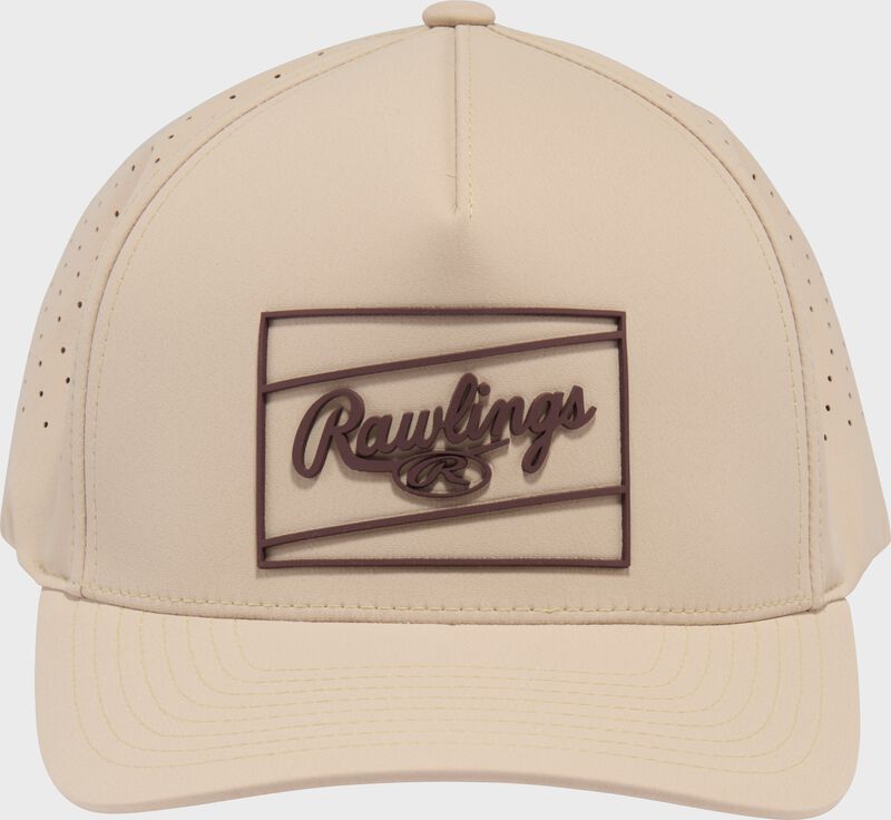Rawlings Tan Laser Performance Patch Snapback Hat