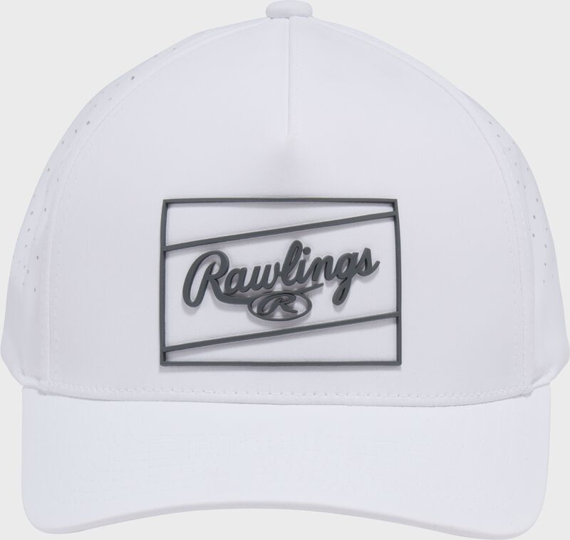 Rawlings White Laser Performance Patch Snapback Hat