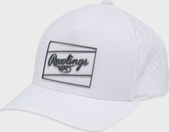 Rawlings White Laser Performance Patch Snapback Hat