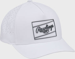 Rawlings White Laser Performance Patch Snapback Hat