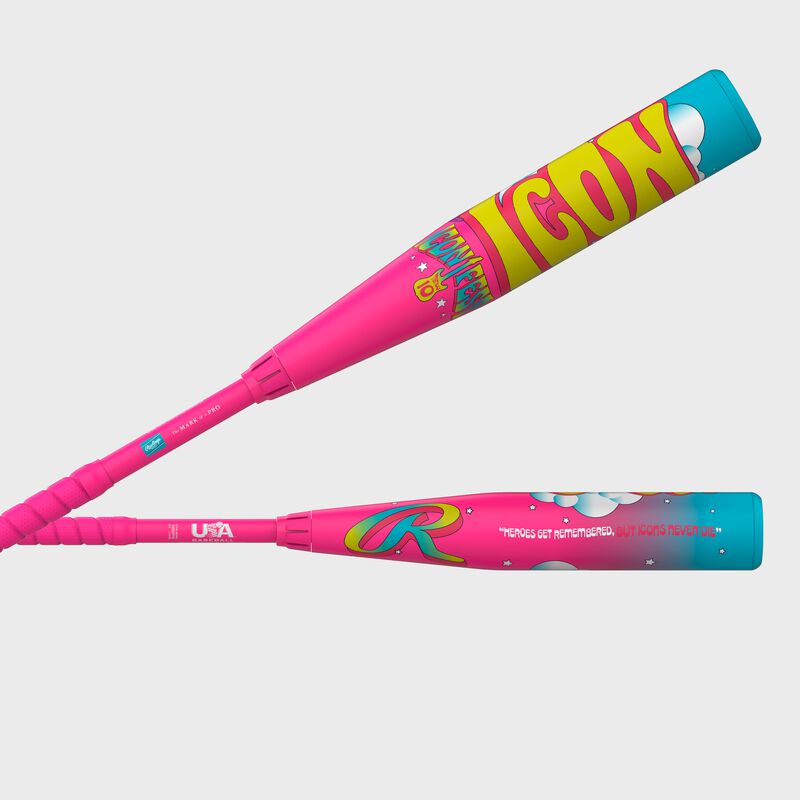 2026 Rawlings Icon Fest Pink USA Baseball Bat, -10