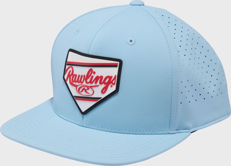 Rawlings Home Plate Performance Flat Bill Snapback Hat, Navy