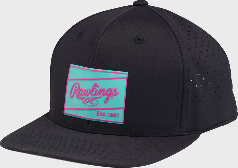 Rawlings Light Blue Performance Flat Bill Snapback Hat