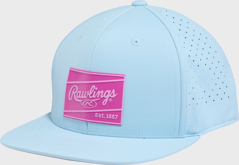Rawlings White Performance Flat Bill Snapback Hat